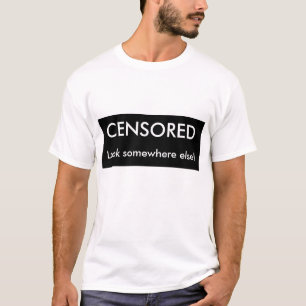 T-shirts Bar preto censurado