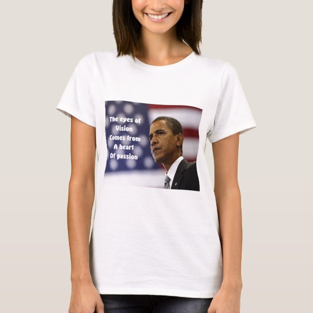 T-shirts Barack Obama coração da paixão (Frente)