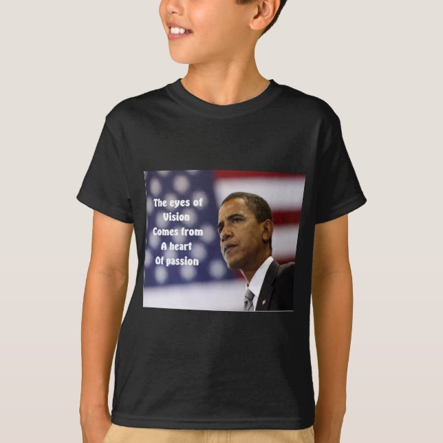 T-shirts Barack Obama coração da paixão (Frente)