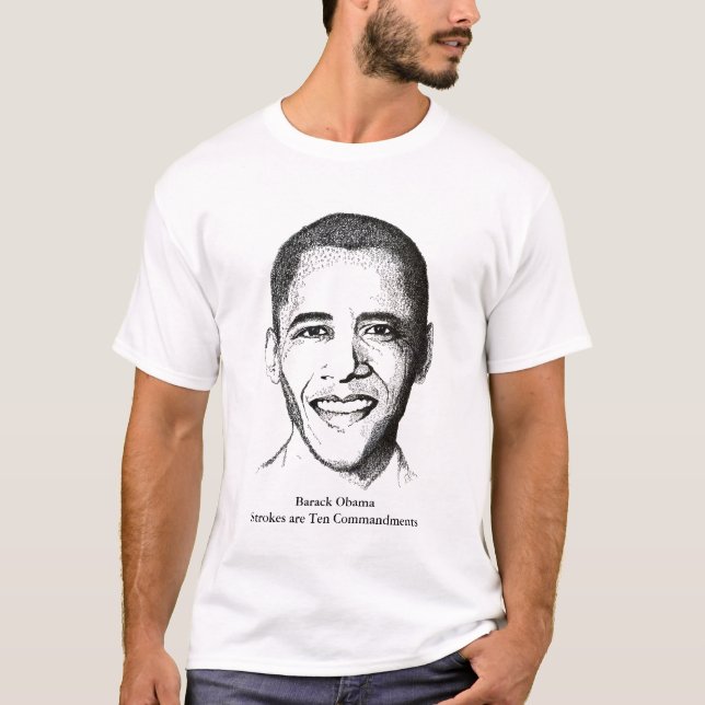 T-shirts Barack Obama - dez mandamentos (Frente)