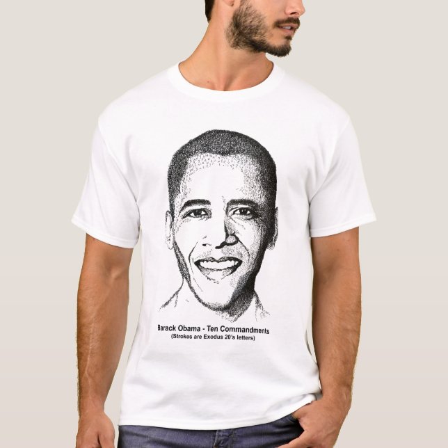 T-shirts Barack Obama dez mandamentos 2 tomou partido (Frente)