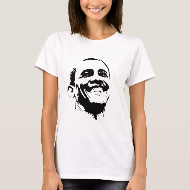 T-shirts Barack Obama enfrenta (Frente)