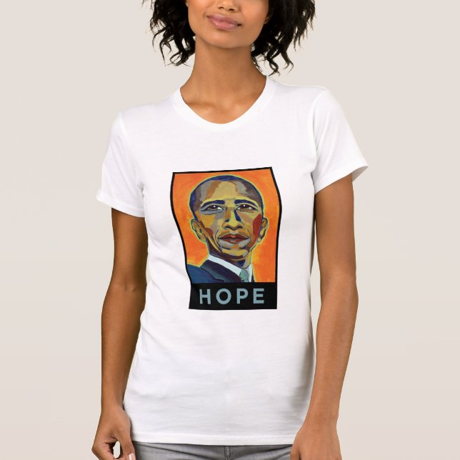 T-shirts Barack Obama - esperança - personalizado (Frente)