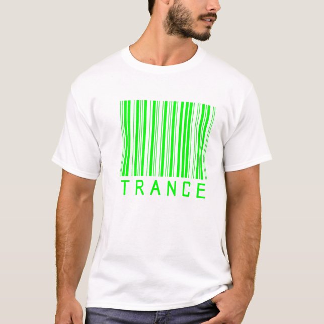 T-shirts barcod da música do trance (Frente)