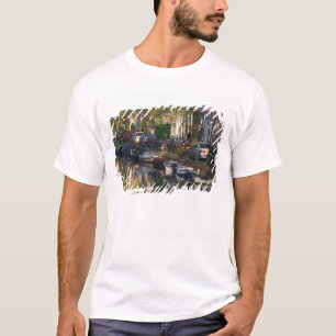 T-shirts Barcos e edifícios ao longo da cintura do canal,
