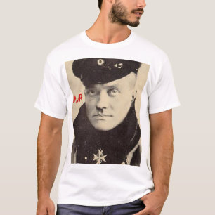 T-shirts Baron vermelho Retrato T, parte traseira do