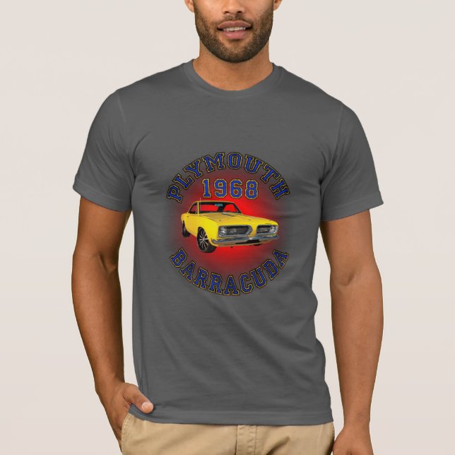 T-shirts Barracuda 1968 de Plymouth dos homens (Frente)