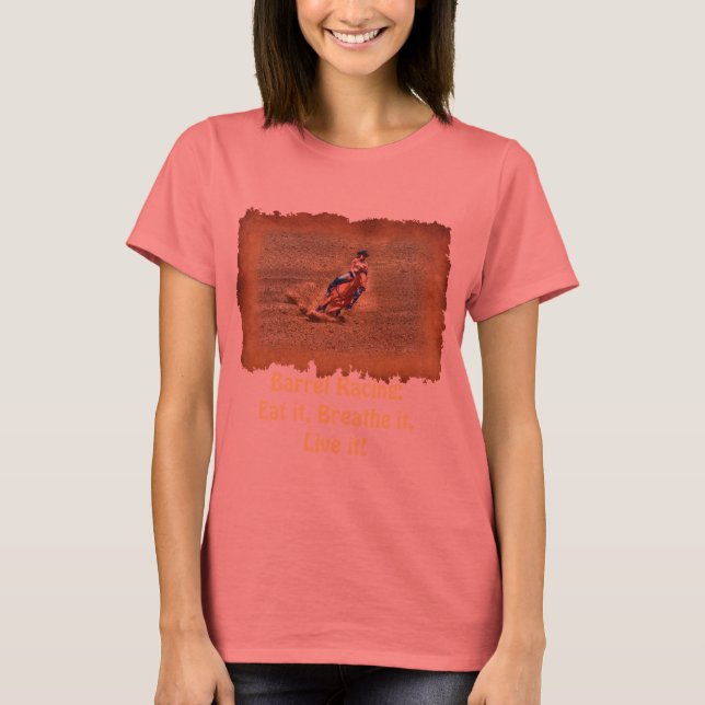 T-shirts Barrel Racing - Coma, Respire, Viva! (Frente)