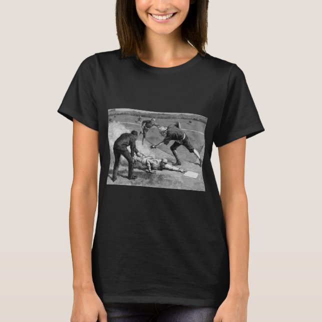 T-shirts Baseball Antigo por Thure De Thulstrup, 1885 (Frente)