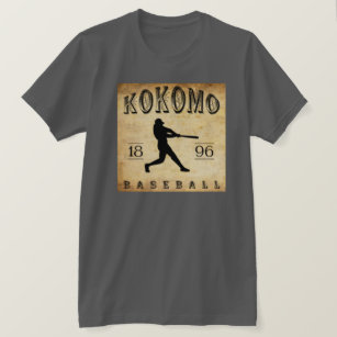 T-shirts Basebol 1896 de Kokomo Indiana