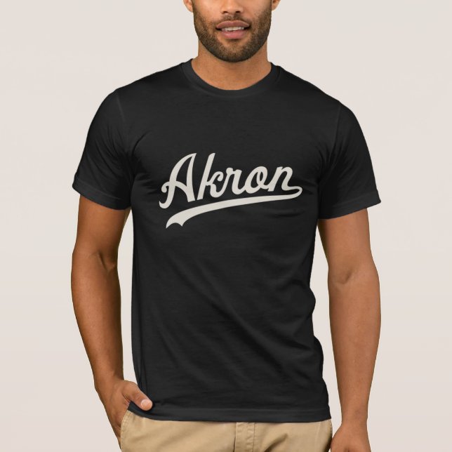 T-shirts Basebol de Akron (Frente)