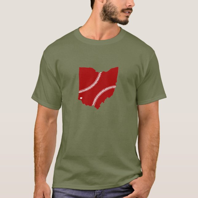 T-shirts Basebol em Ohio (Frente)