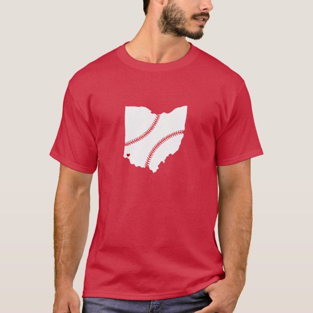 T-shirts Basebol em Ohio (Frente)