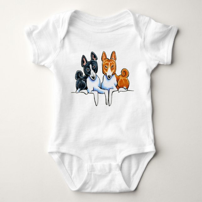 T-shirts Basenji Buds (Frente)