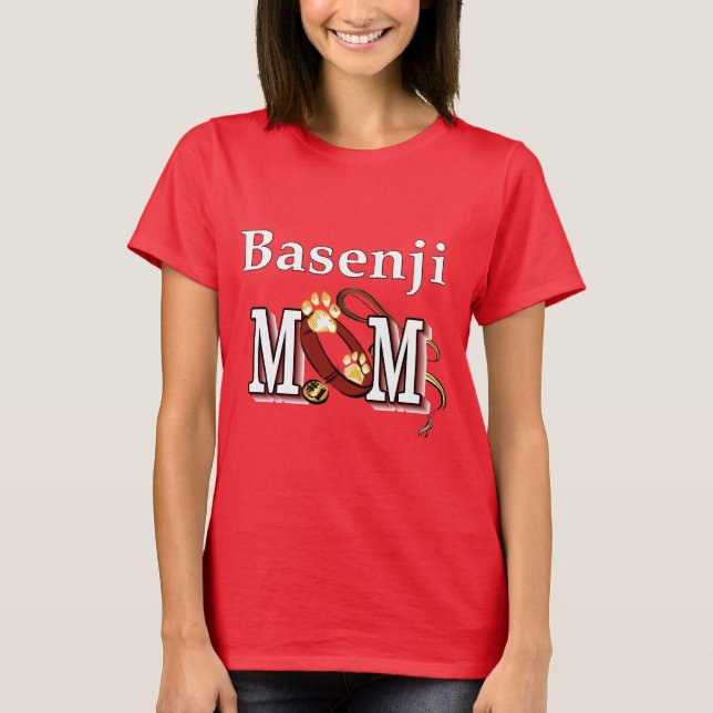 T-shirts Basenji Dog MOM (Frente)