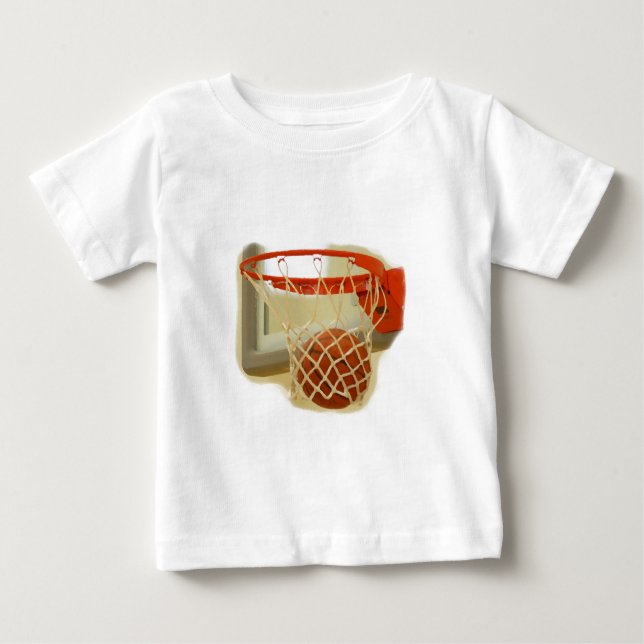 T-shirts Basquete caindo em hoop (Frente)