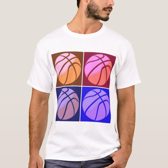 T-shirts Basquete de pop (Frente)