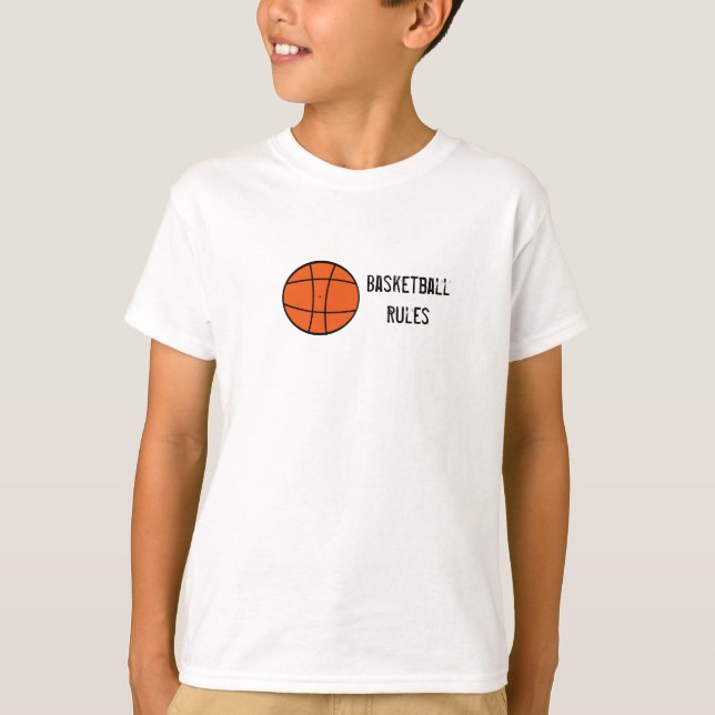 T-shirts basquete, Regras de Basquete (Frente)