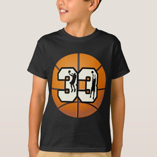 T-shirts Basquetebol do número 33 (Frente)
