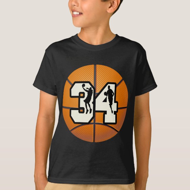 T-shirts Basquetebol do número 34 (Frente)