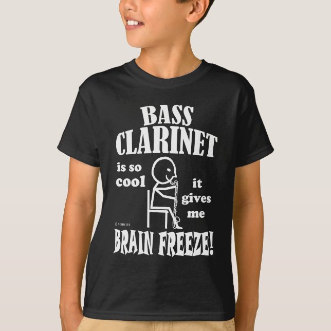 T-shirts Bass Clarinet, Congelamento Cerebral (Frente)
