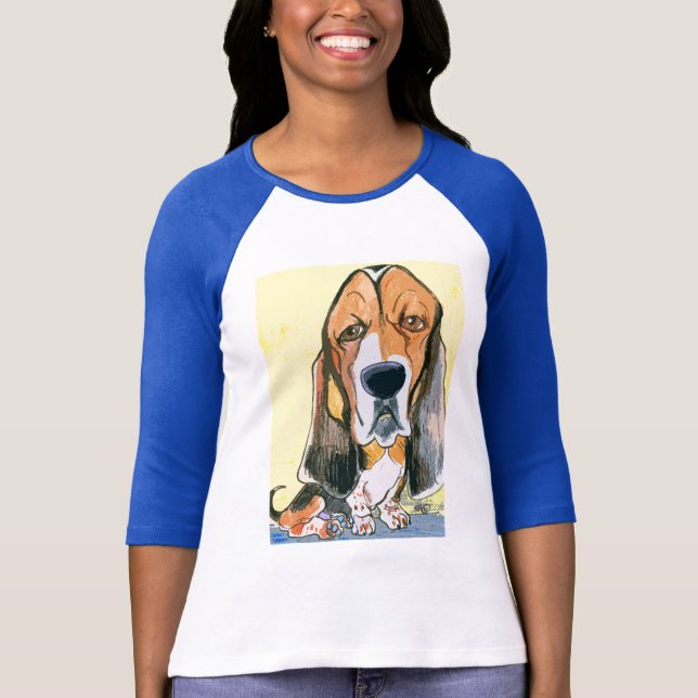 T-shirts Basset Hound (Frente)