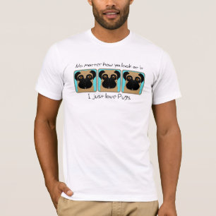 T-shirts Basta Amar Citação e Engraçados Olhando ao Redor