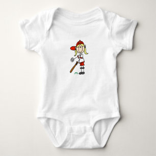 T-shirts Bat Girl Stick Figura Baseball Gifts