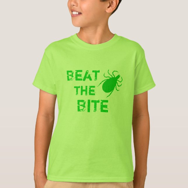 T-shirts Bata a doença de Lyme da mordida (Frente)