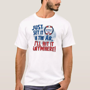 T-shirts Bata-o em qualquer lugar voleibol por estúdios de