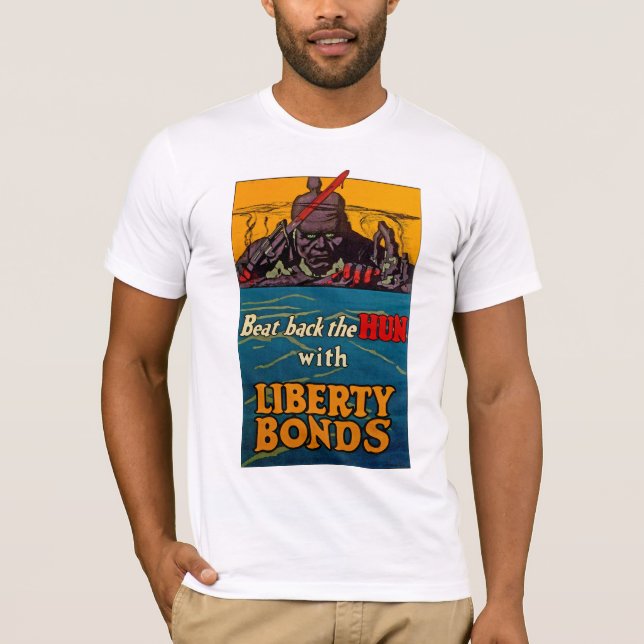 T-shirts Bata para trás o huno (Frente)