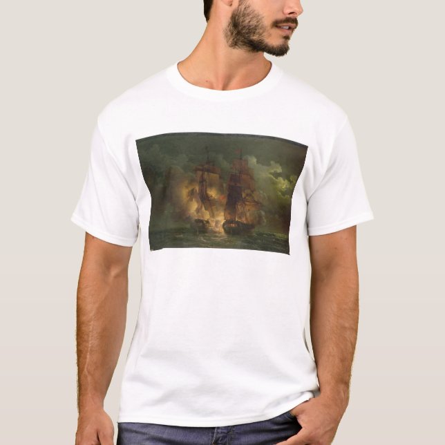 T-shirts Batalha entre a fragata francesa 'Arethuse (Frente)