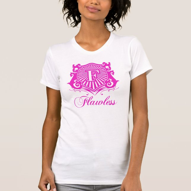 T-shirts Batedor de esposa sem falhas do Fusia das mulheres (Frente)