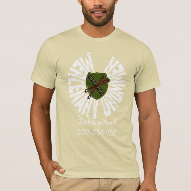 T-shirts baterista do mercenário (Frente)