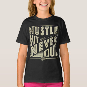 T-shirts Batida da convicção e T nunca parado do Lacrosse