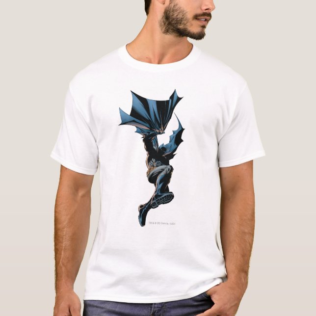 T-shirts Batman Pulando Ação Disparada (Frente)