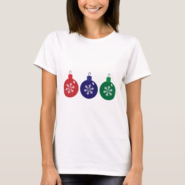 T-shirts Baubles de Natal (Frente)