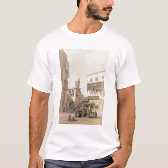 T-shirts Bazar dos Coppersmiths, o Cairo, de "Egipto e (Frente)