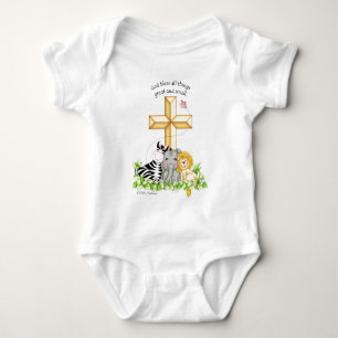 T-shirts BaZooples "deus abençoe todas as coisas…" Bebê