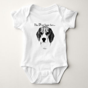 T-shirts Beagle Happy Face; Beagle Feliz; Beagle Grumpy