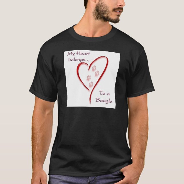 T-shirts Beagle Heart Pertence (Frente)