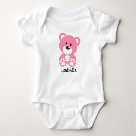 T-shirts Bear Bear Jovem Rosa Bebê Jérsei Bodô