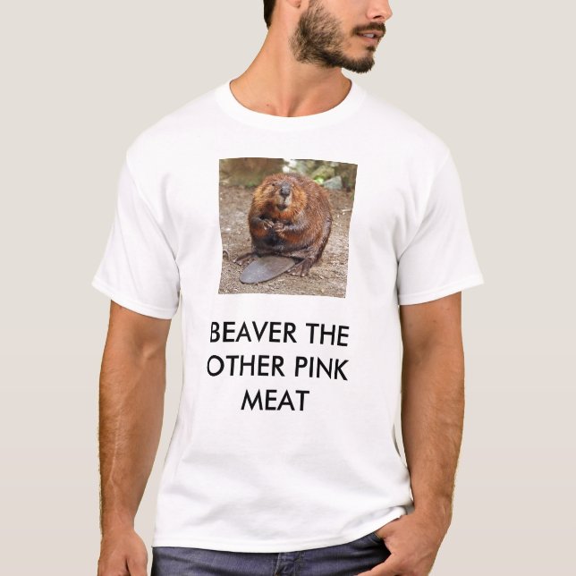 T-SHIRTS BEAVER A OUTRA CARNE COR-DE-ROSA (Frente)
