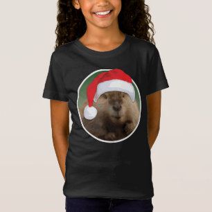 T-shirts Beaver de Natal - Camisa-T-Camisa Para Raparigas+C