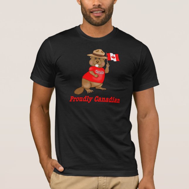 T-shirts Beaver orgulhosamente canadense (Frente)