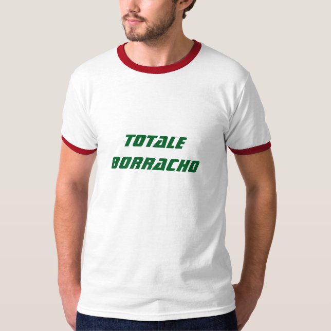T-shirts bebado total em espanhol (Frente)