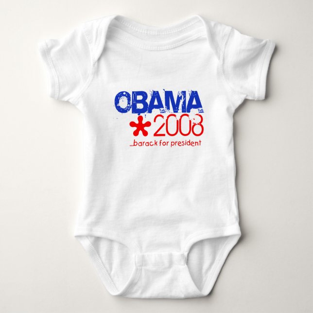 T-shirts Bebê 2008 de Obama (Frente)