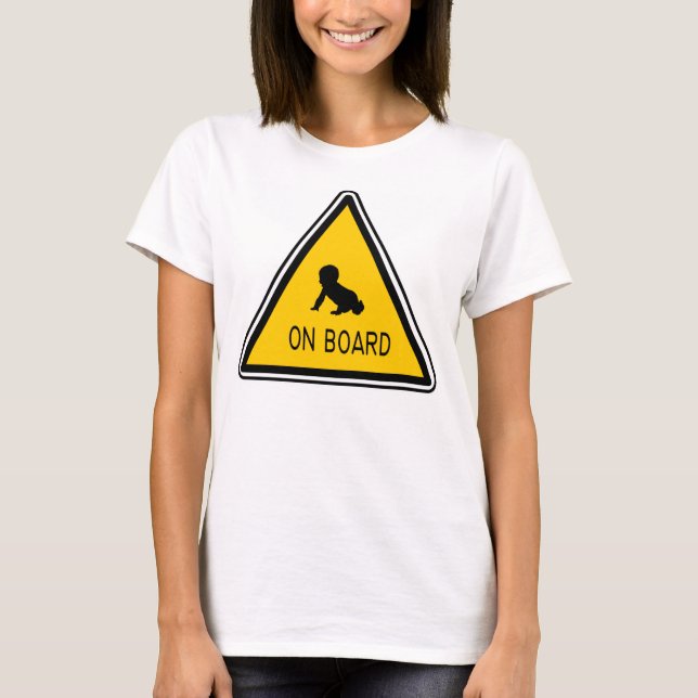 T-shirts Bebê a bordo (Frente)