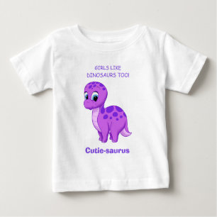 T-shirts Bebê Bonito Brontossauro Raparigas Como Dinossauro