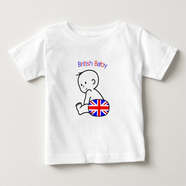 T-shirts Bebê britânico (Frente)